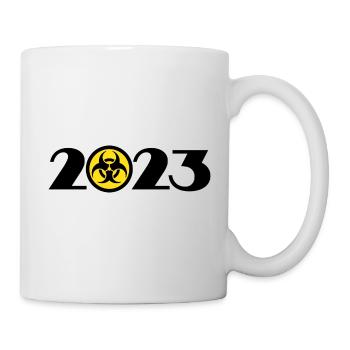 Biogefährdung 2023, Gefahr 2023 - Tasse - Weiß - Rechts