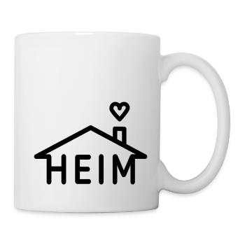 Heim - unser Haus / Zuhause - Tasse - Weiß - Rechts