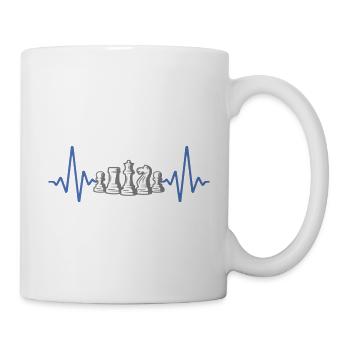 Heartbeat Chess Pulse ECG | Colors changeable - Mug - white - Right