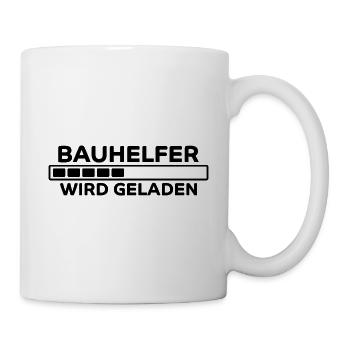 Bauhelfer Spruch Beruf Lustiges Bauhelfer Geschenk - Tasse - Weiß - Rechts