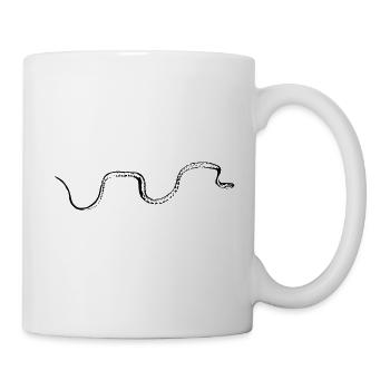 Schlange schwarz - Tasse - Weiß - Rechts