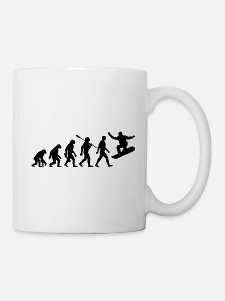 Evolution - Snowboard - Snowboard - Sports d’hiver - Mug blanc - blanc