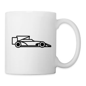 F1-Rennwagen - Tasse - Weiß - Rechts