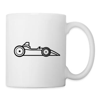 F1-Rennwagen - Tasse - Weiß - Rechts