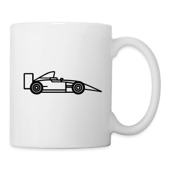 voiture de course - Mug blanc - blanc - Droite