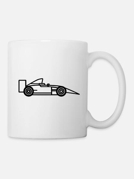 Rennwagen - Tasse - Weiß