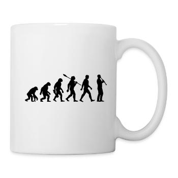 Evolution - Musiker - Klarinettist - Tasse - Weiß - Rechts