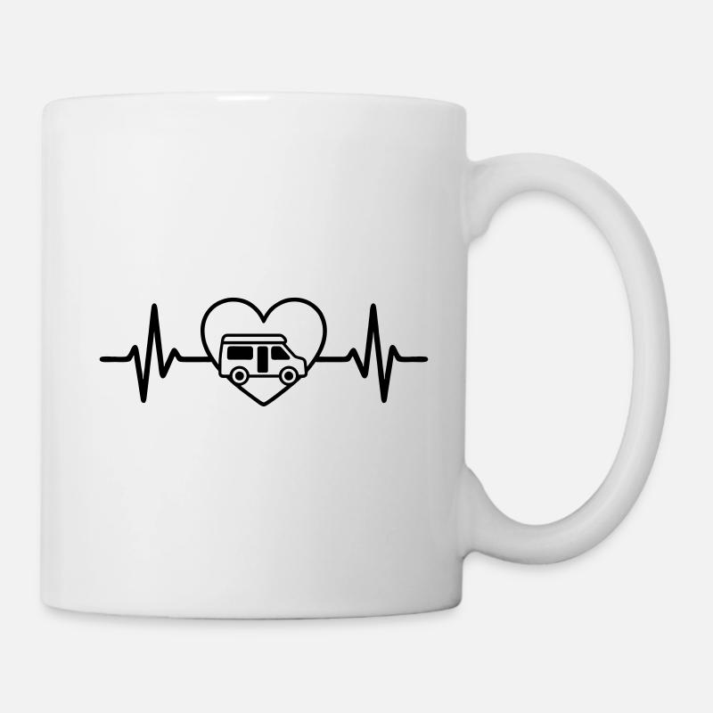 Vanlife Mon cœur m’accompagne - Mug blanc - blanc