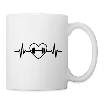 Strength Training Heart of Muscles - Mug - white - Right