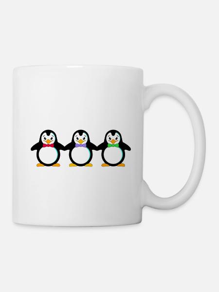 manchots - Mug blanc - blanc