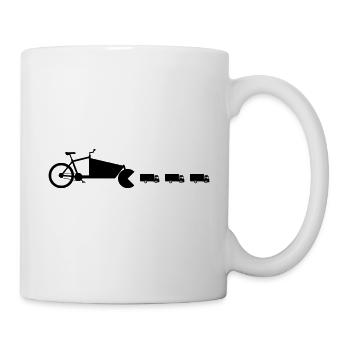 Lastenrad LKW Pac Man - Tasse - Weiß - Rechts