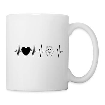 Heartbeat hamster love - gift idea - Mug - white - Right