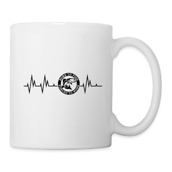 Herzschlag Angler Fischer geboren, um zu fischen - Tasse - Weiß - Rechts
