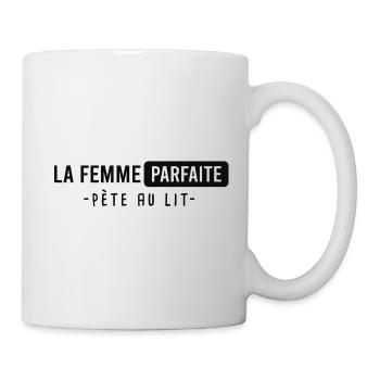 Cadeau femme pète au lit humour couple drôle - Mug blanc - blanc - Droite