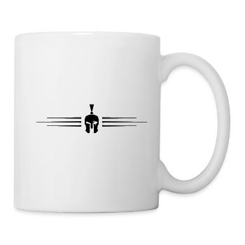 helm spartaner linie - Tasse - Weiß - Rechts