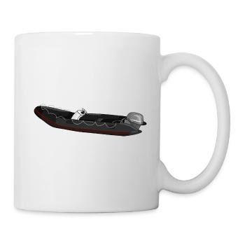 Motorboot Schlauchboot - Tasse - Weiß - Rechts