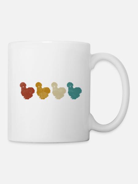 Seidenhuhn Seidenhühner Silkie Hühner Geschenk - Tasse - Weiß