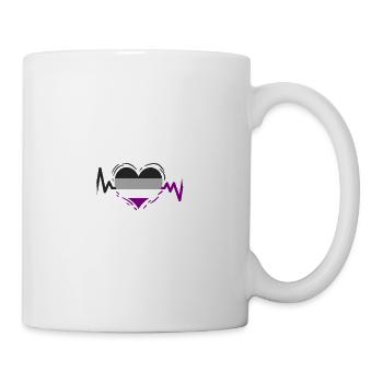 Ace Pride Heartbeat - Mug blanc - blanc - Droite
