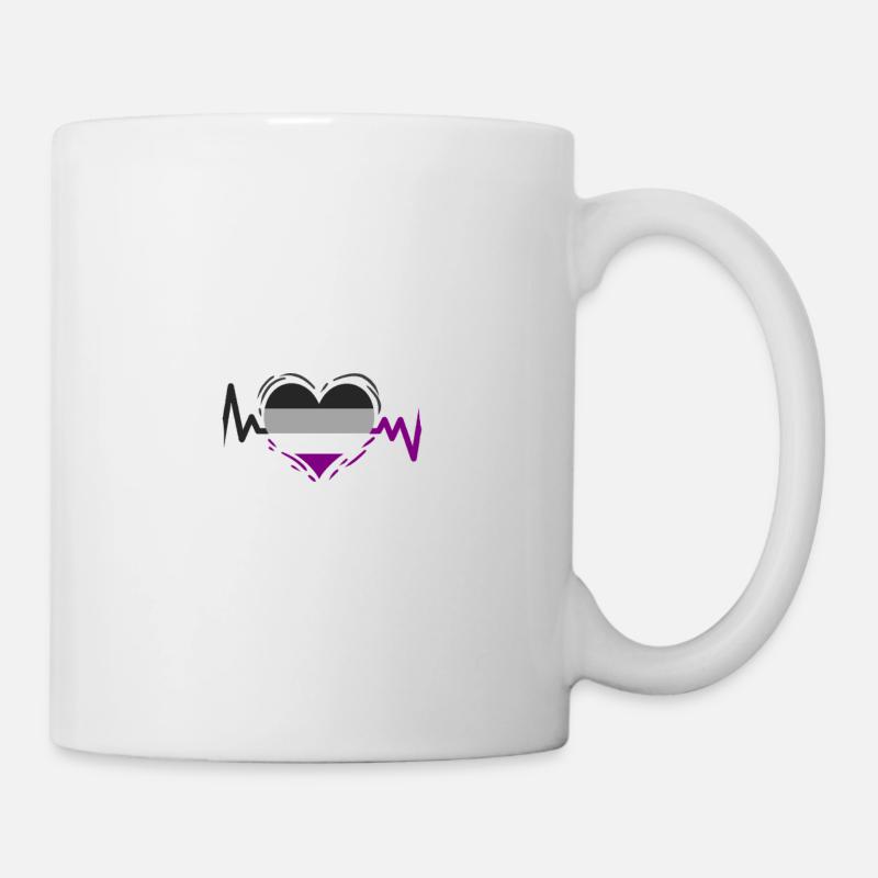 Ace Pride Heartbeat - Mug blanc - blanc