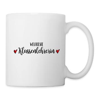 Beste Klassenlehrerin Lehrerin Schule Abschied - Tasse - Weiß - Rechts