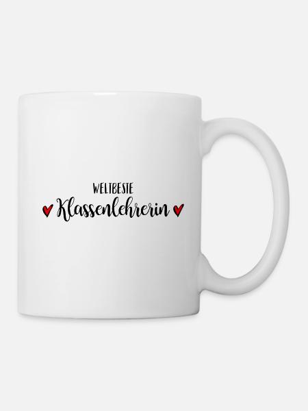 Beste Klassenlehrerin Lehrerin Schule Abschied - Tasse - Weiß