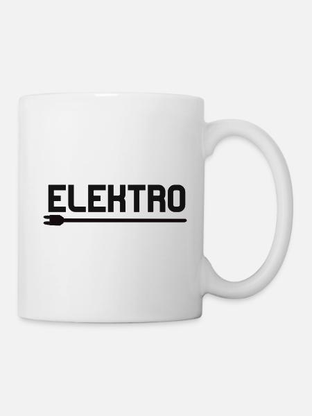 Elektro Logo zum Shop - Tasse - Weiß