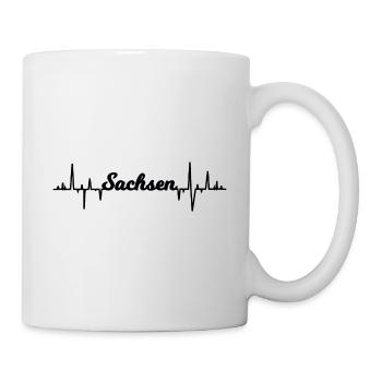 Herzschlag von Sachsen - Tasse - Weiß - Rechts