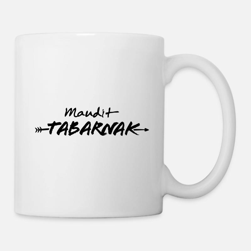 Maudit Tabarnak - Expression du Québec - Mug blanc - blanc