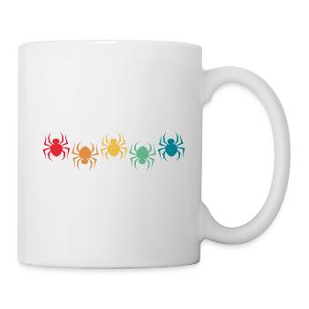 spider retro arachnoid tarantula spider web - Mug - white - Right