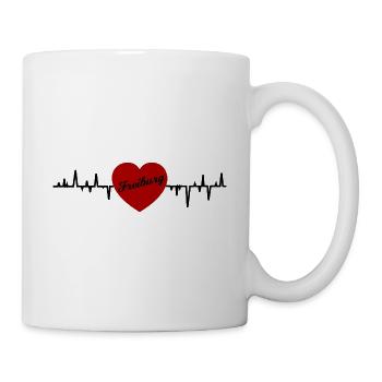Freiburg heartbeat - Mug - white - Right