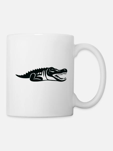 Krokodil - Tasse - Weiß