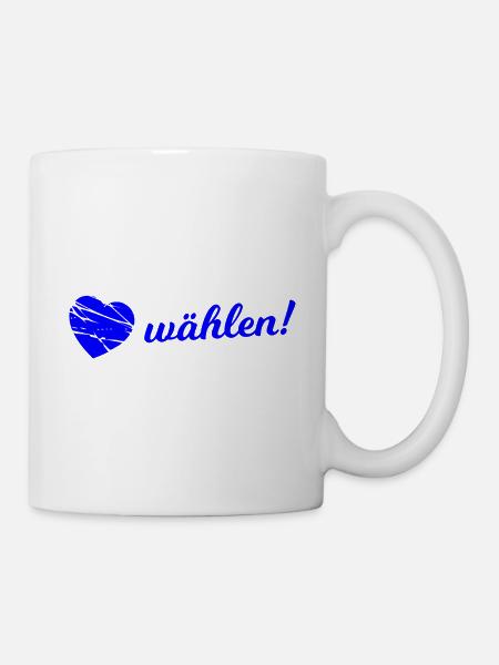 Jetzt die Blauen wählen - Tasse - Weiß