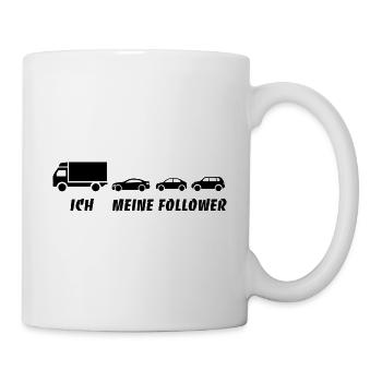 Ich und meine Follower - LKW - Stau - Tasse - Weiß - Rechts