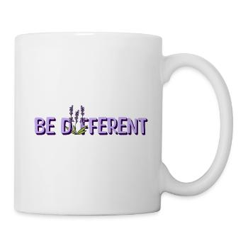 BE DIFFERENT - Affirmations d’amour de fleur de lavande - Mug blanc - blanc - Droite