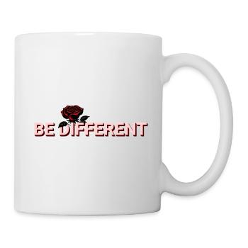 SOYEZ DIFFÉRENT – Rose Rouge, Amour-Propre, Positivité - Mug blanc - blanc - Droite