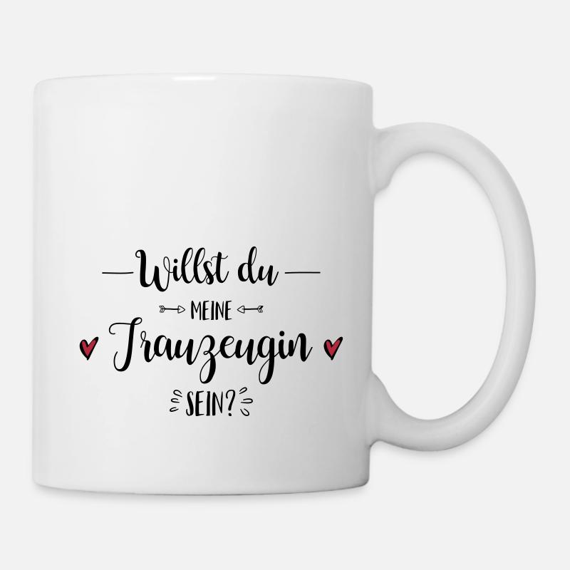 Trauzeugin Frage Hochzeit Geschenk - Tasse - Weiß