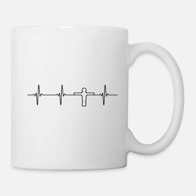 Tischfussball - Tasse - Weiß