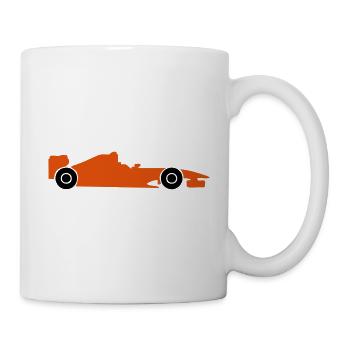 formule 1 voiture course 107 - Mug blanc - blanc - Droite