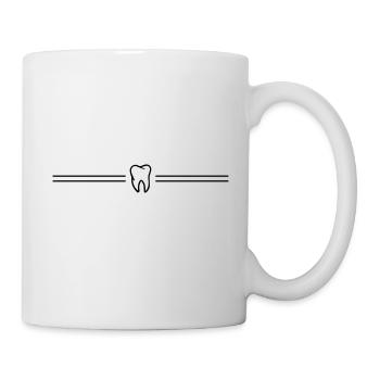 tiret icône dent - Mug blanc - blanc - Droite