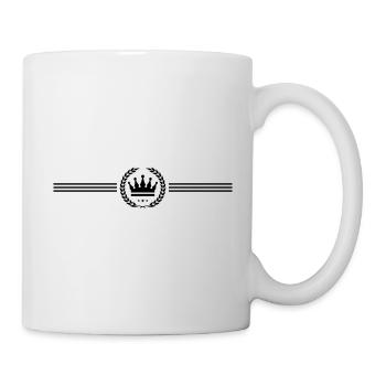 crown wreath line royal - Mug - white - Right