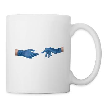 Gants de protection de Michel-Ange : drôle de médecine - Mug blanc - blanc - Droite