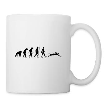 Schwimmen Schwimmer Swim Swimming Evolution - Tasse - Weiß - Rechts