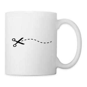 Cut out scissors - Mug - white - Right