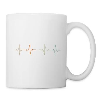 Heartbeat Tischfußball Retro Kickern Wuzzler - Tasse - Weiß - Rechts