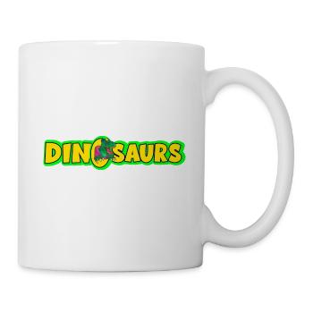 Here comes trouble dino für eine Dinosaurier - Tasse - Weiß - Rechts