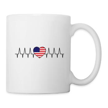 Heart Rate Amérique - Mug blanc - blanc - Droite