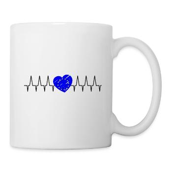 Europe heartbeat - Mug - white - Right