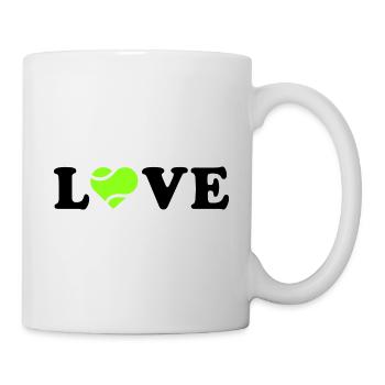 Ich liebe Padel - Tasse - Weiß - Rechts