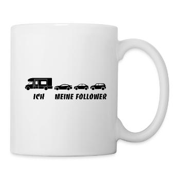 Ich und meine Follower - Wohnmobil - Stau - Tasse - Weiß - Rechts