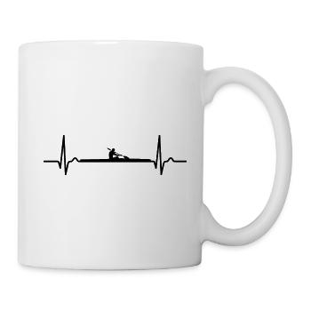 ECG Curve - Heart Curve - Canoe Racing - Kayak - Mug - white - Right